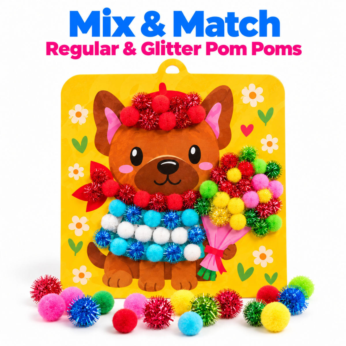 200× Csillámos pompon