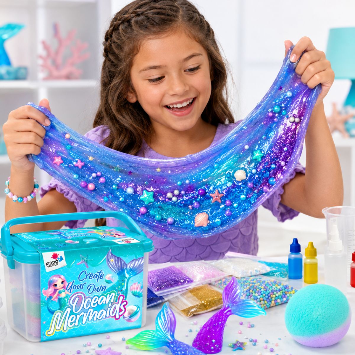 DIY Slime Squishies – Sellőlány (4+ éves kortól)