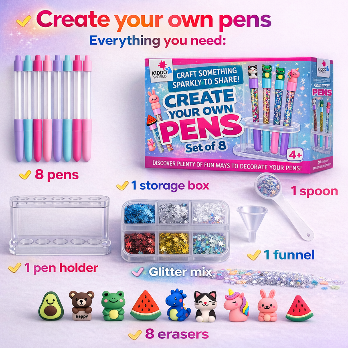 Diy varázslatos stúdió csillogó tollak készítéséhez