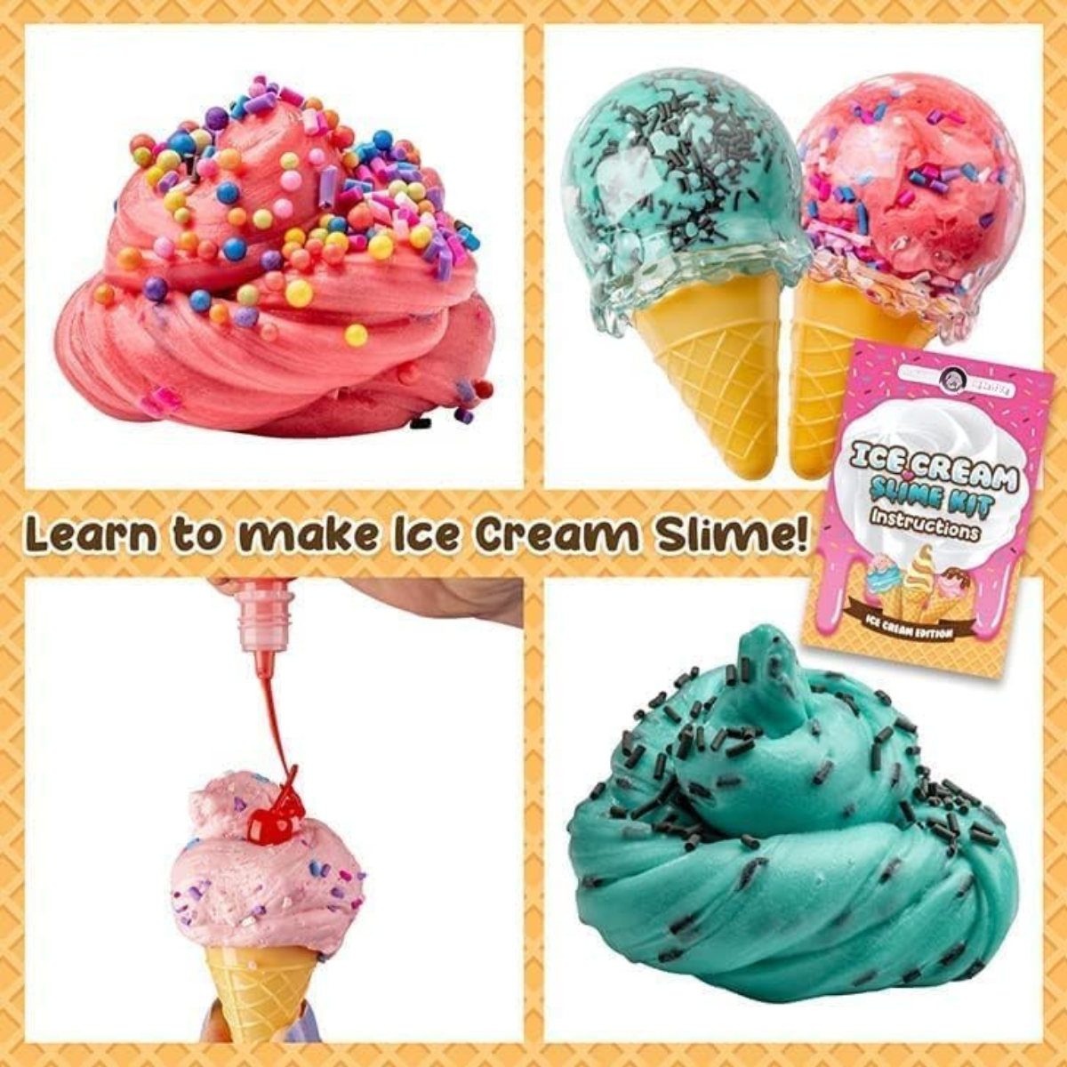 Ice Cream Slime Kit | Készítsd el saját nyálkás fagylaltvilágodat | 4+ éveseknek