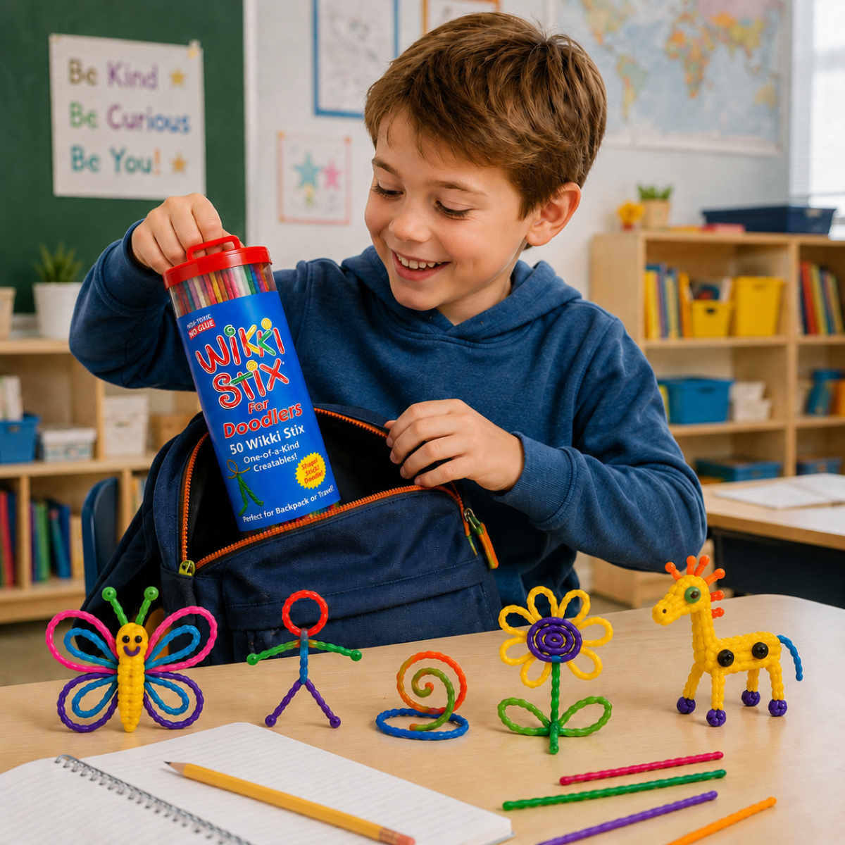 Wikki Stix varázslatos viaszolt zsinórok (50 db-os készlet, 3+ éves kortól)