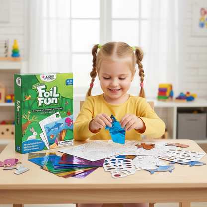 Foil Fun | Készíts állatkákat csillogó fóliákkal rendetlenség nélkül | 3+ éves gyerekeknek