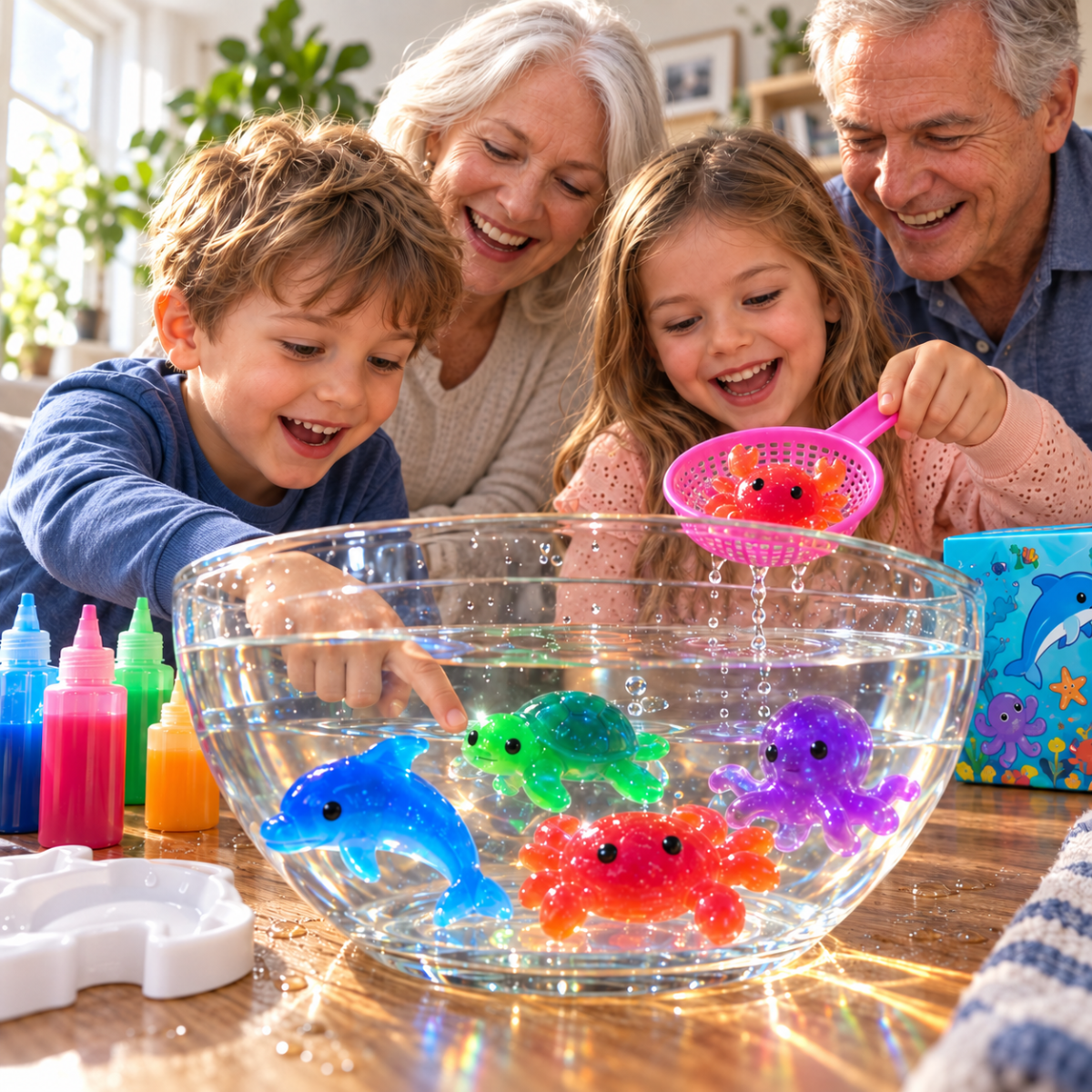 Magic Water Squishies – kreatív készlet 3D figurák készítéséhez | 3+ év