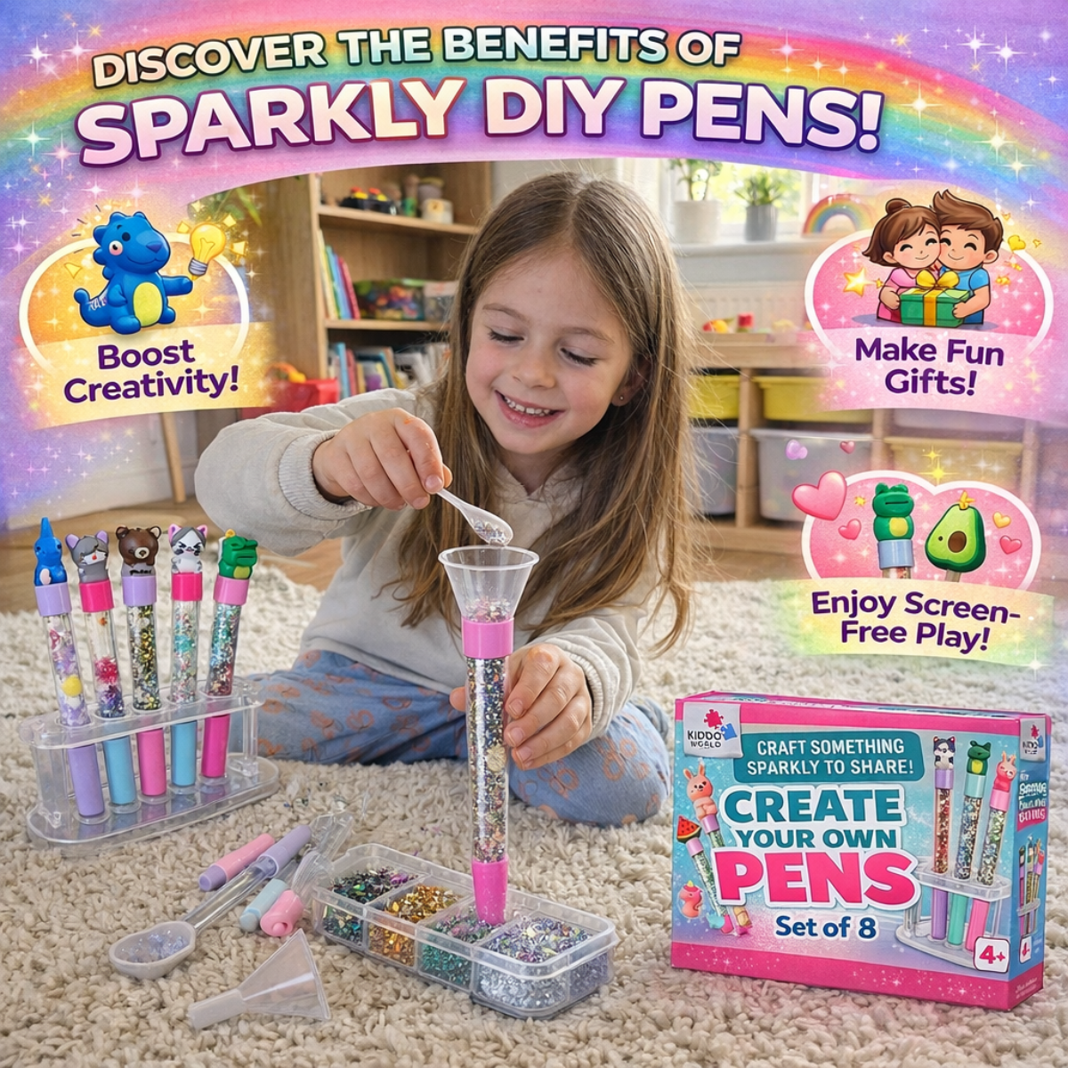 Diy varázslatos stúdió csillogó tollak készítéséhez