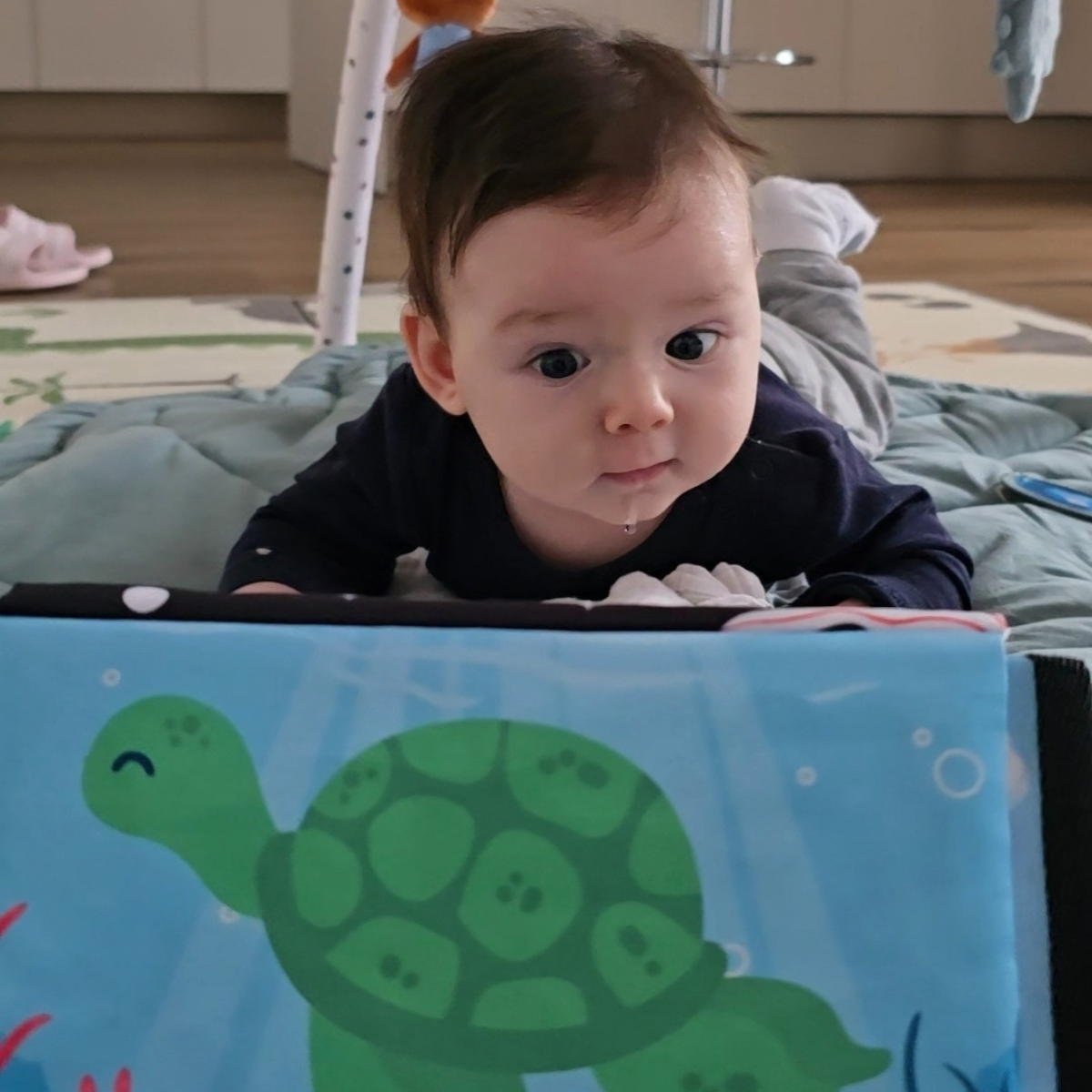 Szenzoros hasaló játék dudával | 0–12 hónap