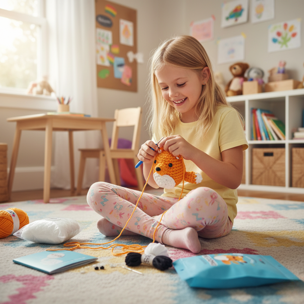 Kezdő horgolókészlet | Sofia a róka | 10 év felett ajánlott