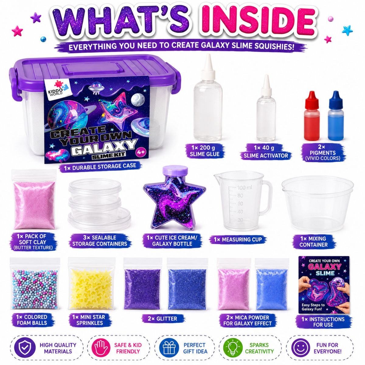 DIY Slime Squishies – Galaxis (4+ éves kortól)