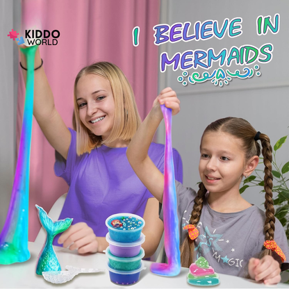Ocean Mermaids Slime Kit | Készítsd el a saját nyálkás tenger világodat | 4+ éveseknek