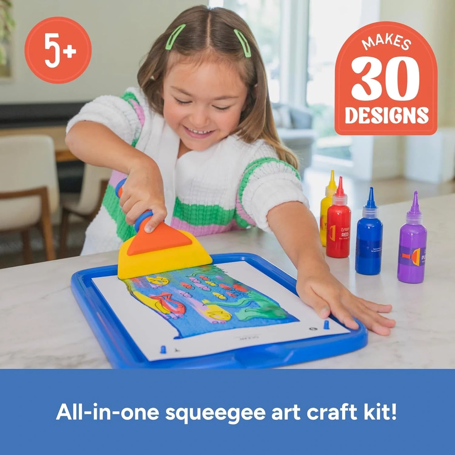 Squeegee Art – szivárványos festés lehúzóval, ecset és rendetlenség nélkül! (5+ év)