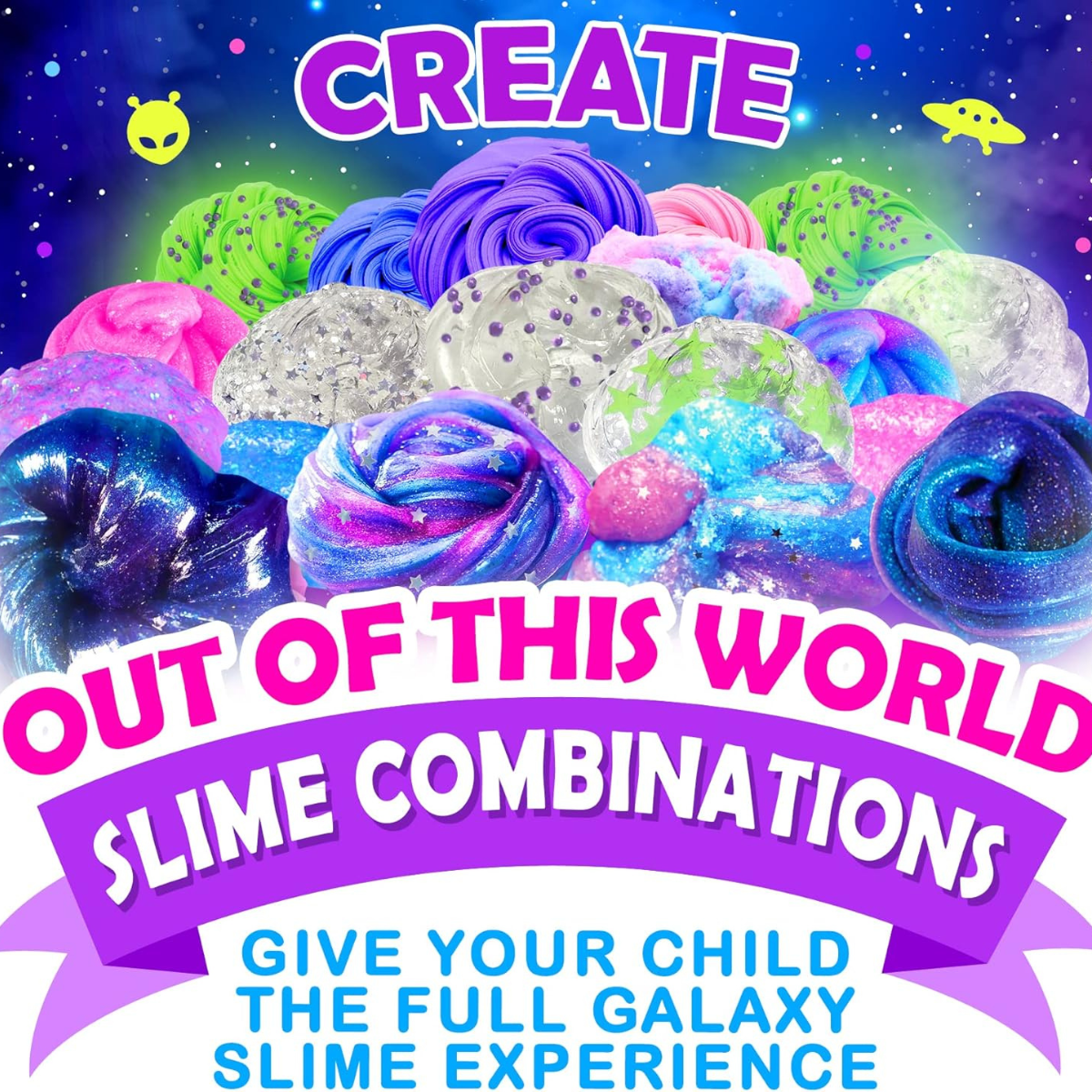 Galaxy Slime Kit | Készítsd el saját nyálkás galaxisodat | 4+ éveseknek