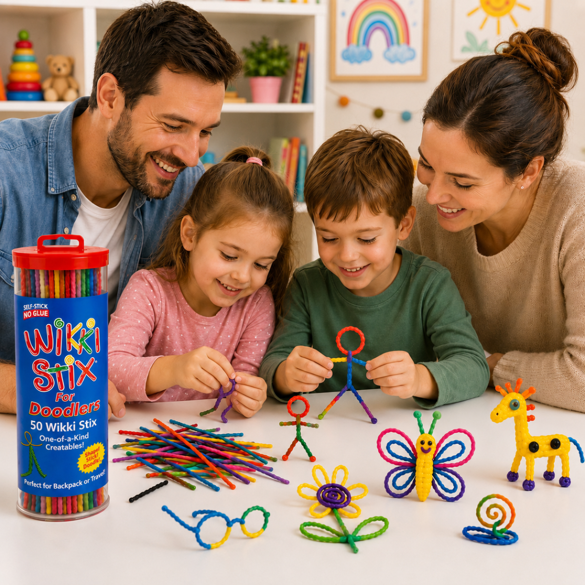Wikki Stix varázslatos viaszolt zsinórok (50 db-os készlet, 3+ éves kortól)