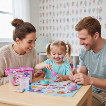 Ice Cream Slime Kit | Készítsd el saját nyálkás fagylaltvilágodat | 4+ éveseknek