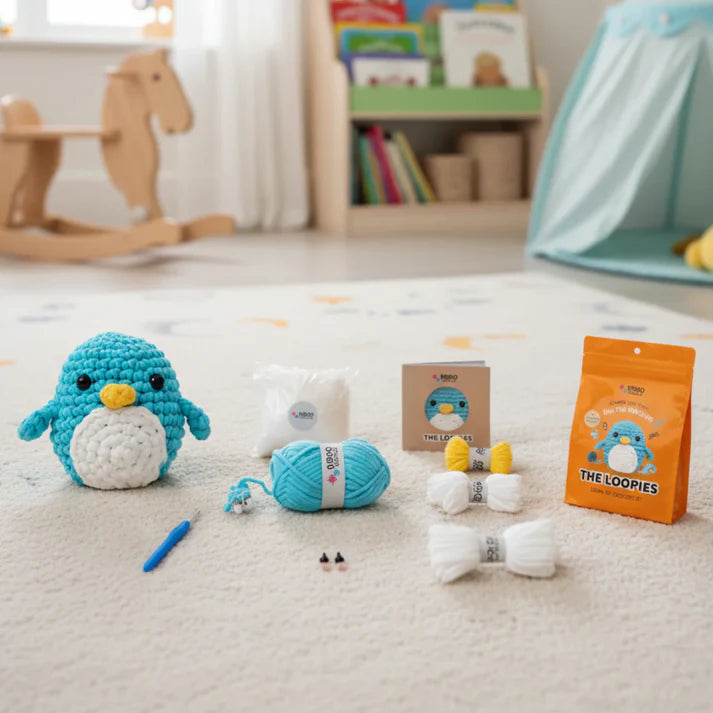 The Loopies 2+1 – Horgolókészlet | 3 aranyos figura | 10+ éves gyerekeknek