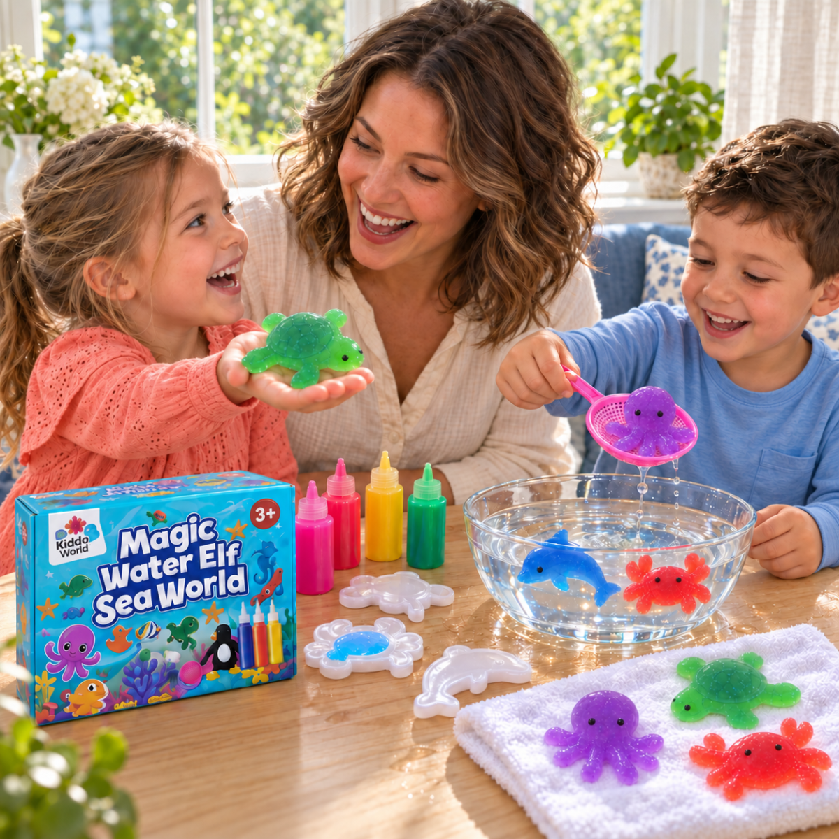 Magic Water Squishies – kreatív készlet 3D figurák készítéséhez | 3+ év