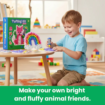 Kreatív Csomag 2+1 INGYEN | Tufting Készlet + Pompon Készlet + Fólia Móka | 6+ éves gyerekeknek