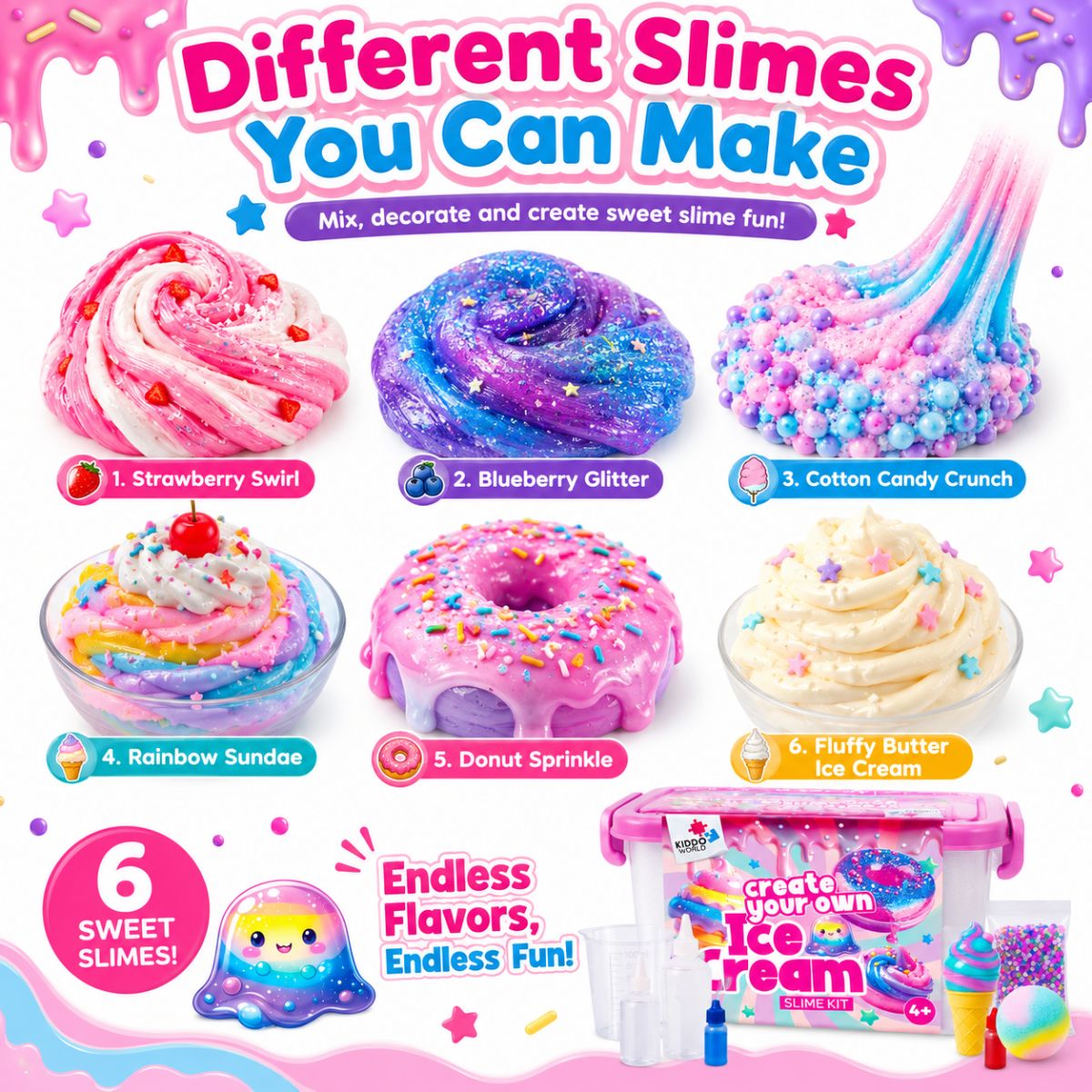 DIY Slime Squishies – Fagylalt (4+ éves kortól)