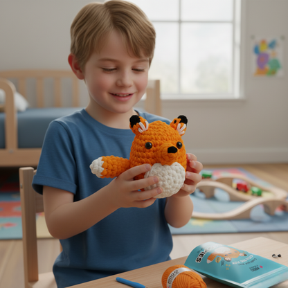 Kezdő horgolókészlet | Sofia a róka | 10 év felett ajánlott