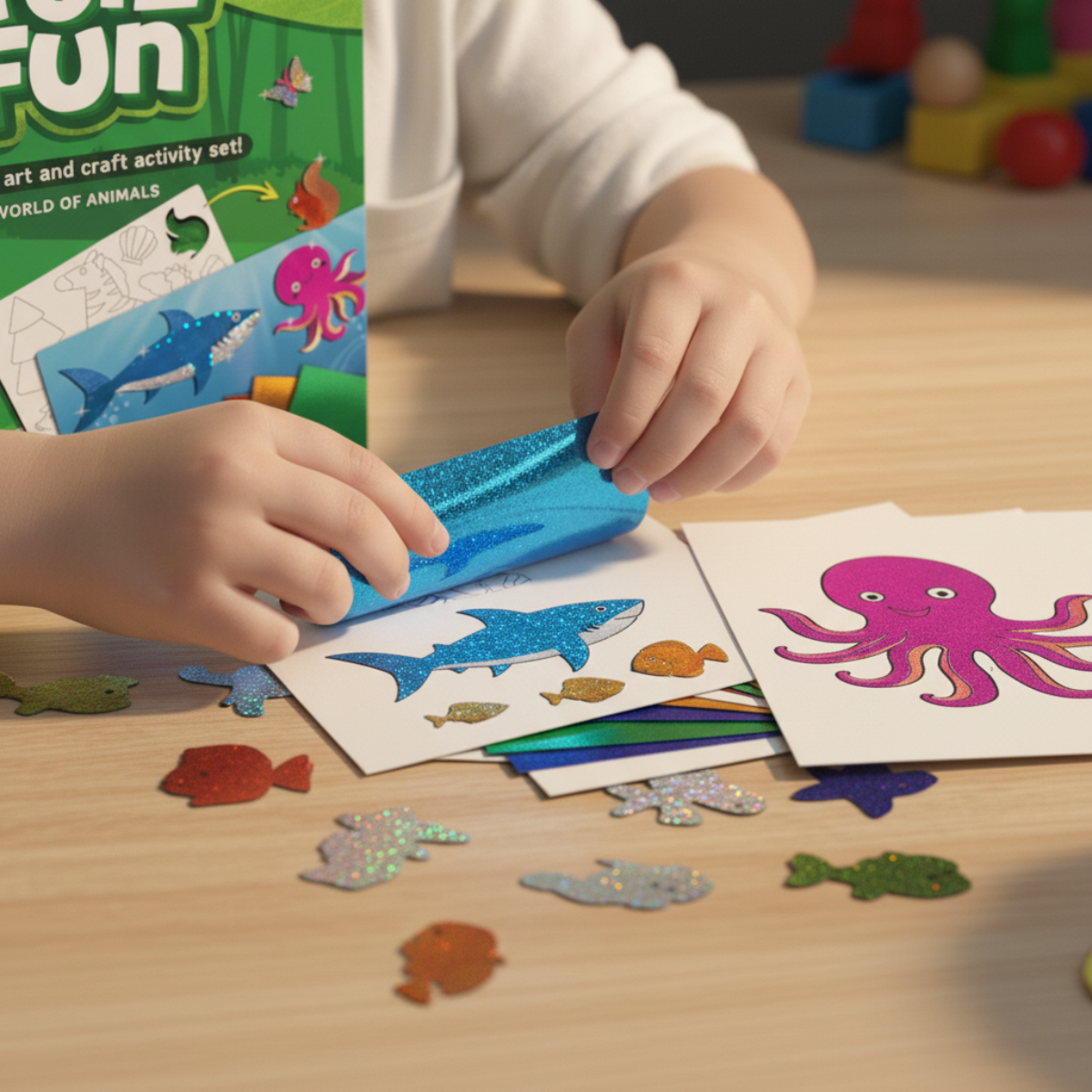 Foil Fun | Készíts állatkákat csillogó fóliákkal rendetlenség nélkül | 3+ éves gyerekeknek