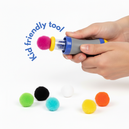 Pom Pom Kit | Szenzoros kreatív játék puha pomponokkal | 5+ éves gyerekeknek