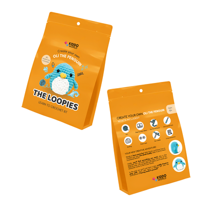 Kezdő horgolókészlet | Oli a pingvin | 10 év felett ajánlott