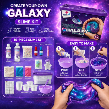 Galaxis Slime Készlet – kreatív slime-készítő szett 4 éves kortól