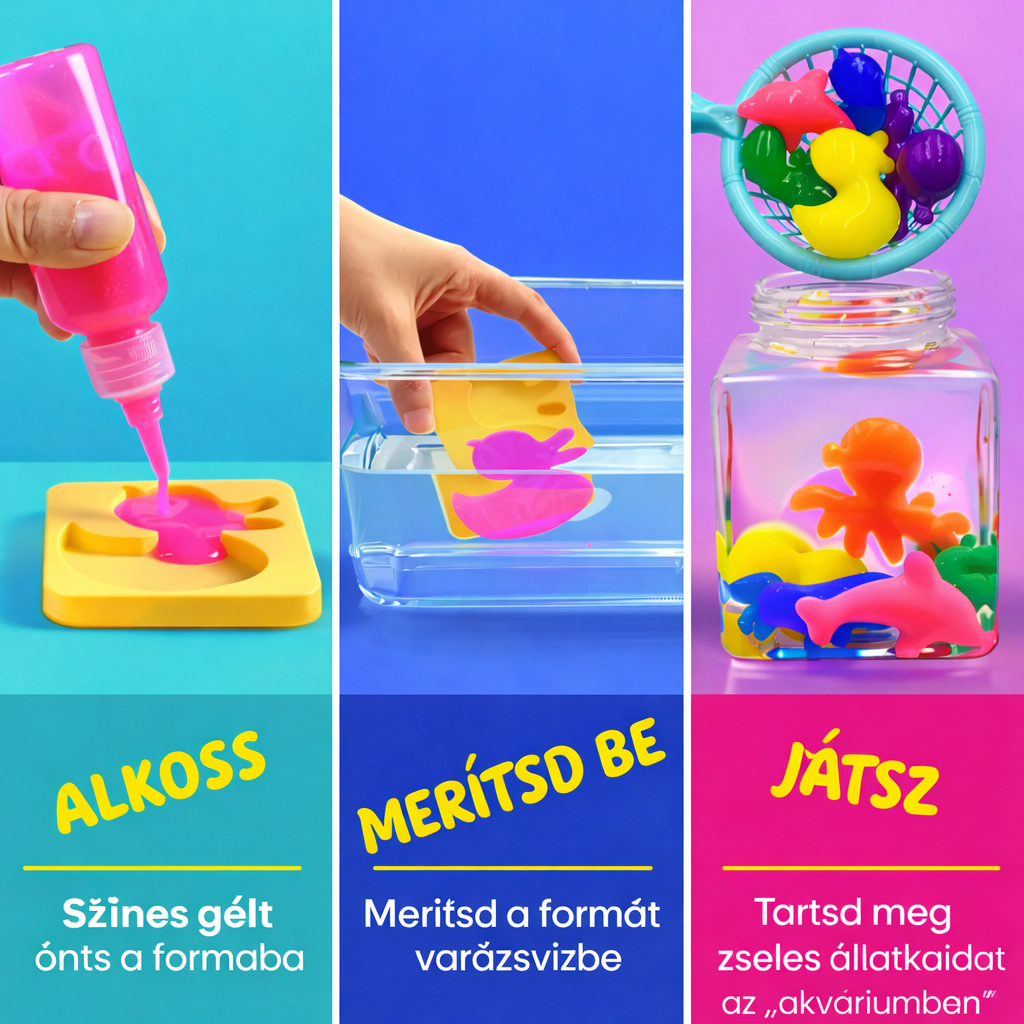 Varázslatos vízi manók, Tengeri világ, 8 szín és 8 forma