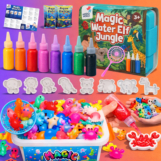 Varázslatos vízi manók, Dzsungel állatkák, 8 szín + 8 forma