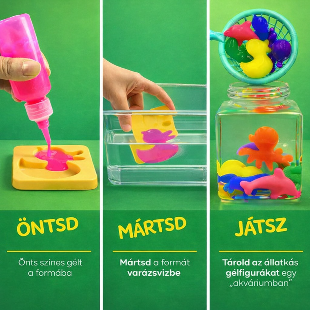 Varázslatos vízi manók, Háztáji állatok, 8 szín + 8 forma