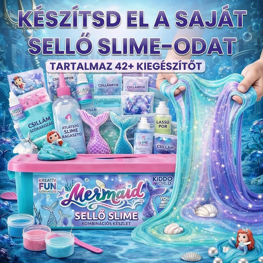 Ocean Mermaid Slime Kit: Nagy tengeri témájú slime készítő készlet