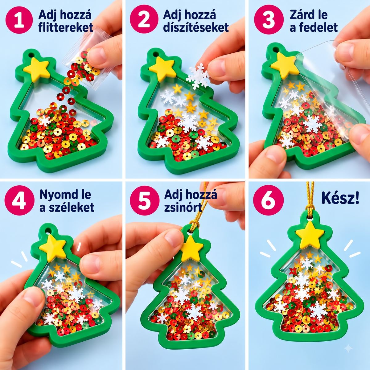 Shake-Its – Kreatív készlet ünnepi díszek készítéséhez (4+ éves kortól)
