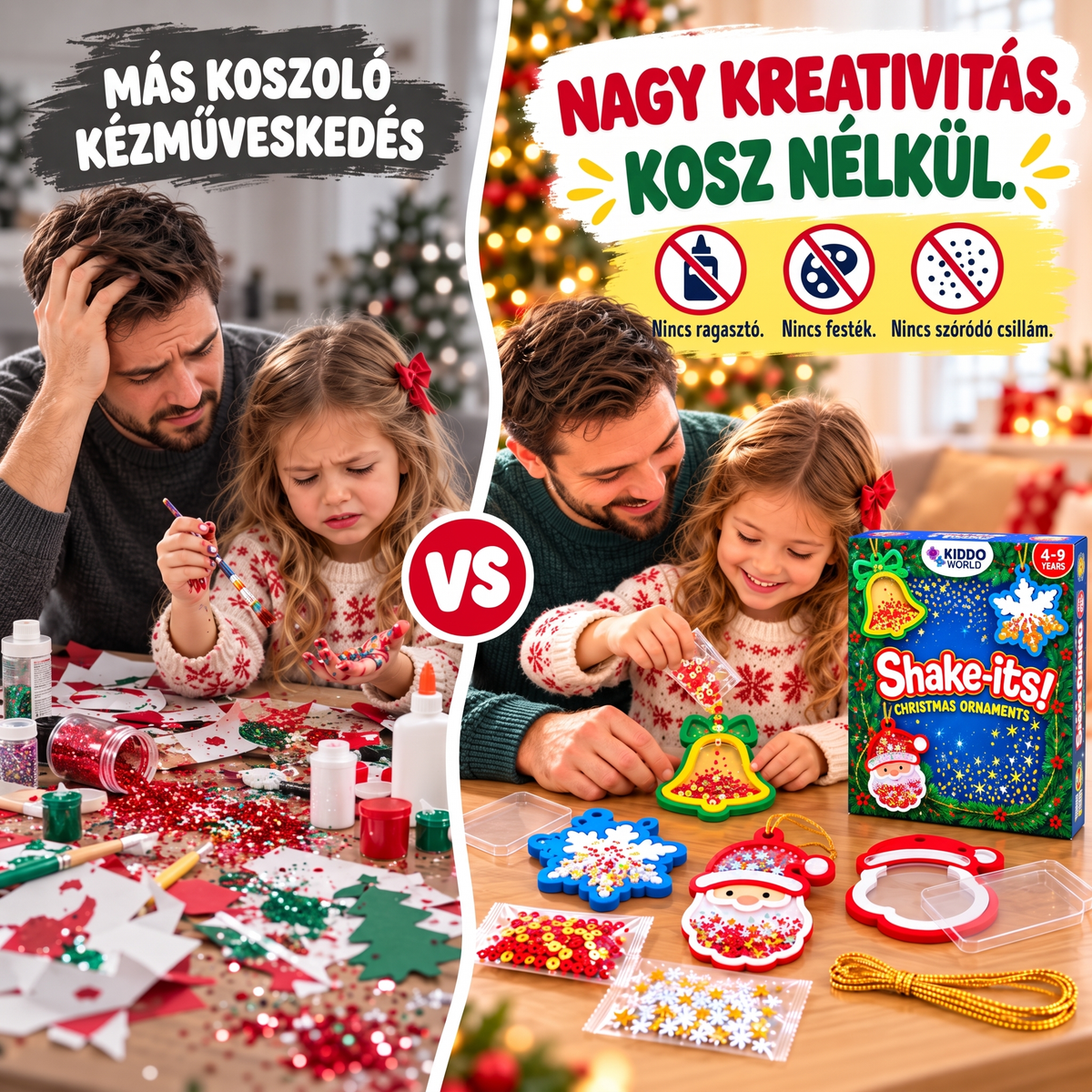 Shake-Its – Kreatív készlet ünnepi díszek készítéséhez (4+ éves kortól)