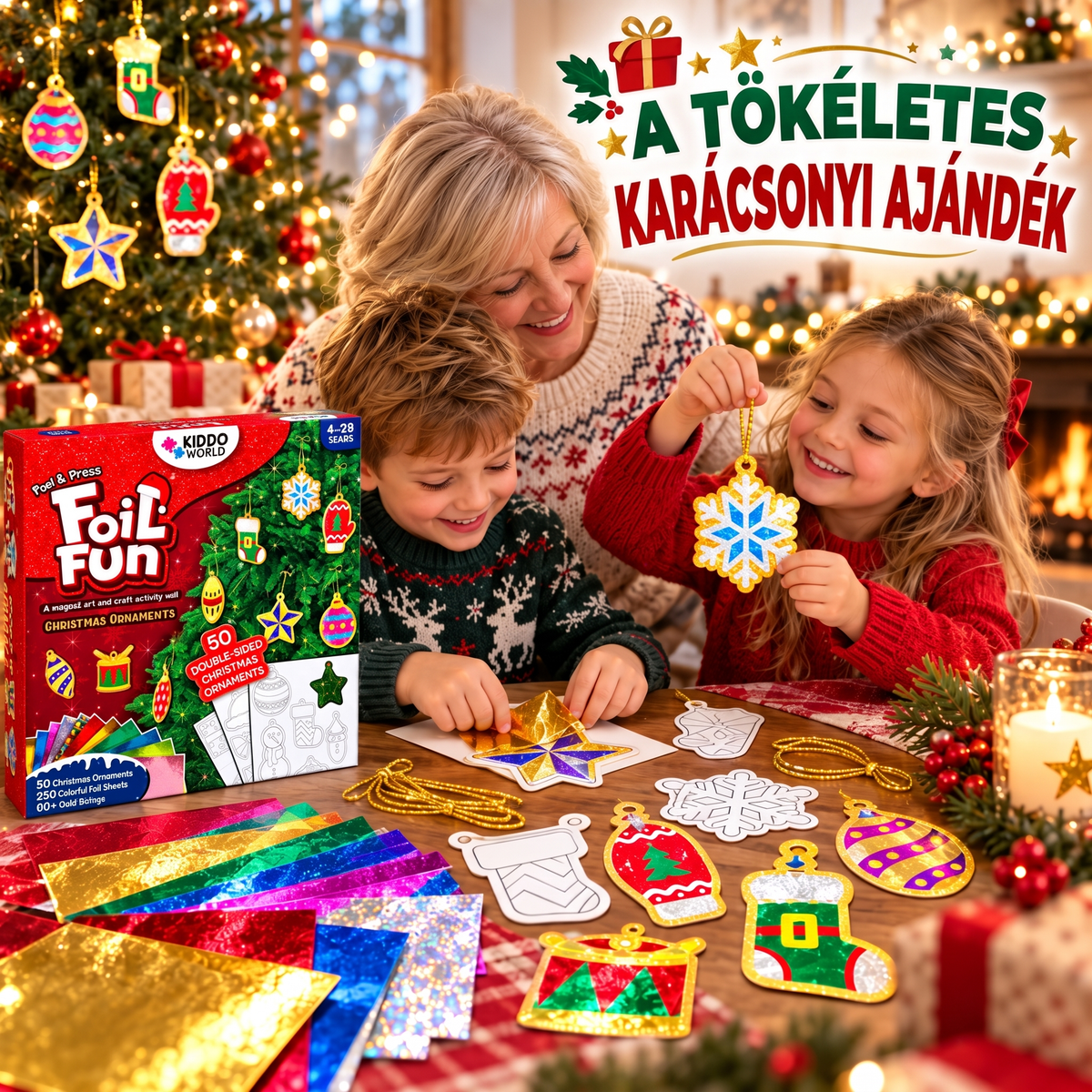 Foil Fun Karácsonyi díszek – 3. kép