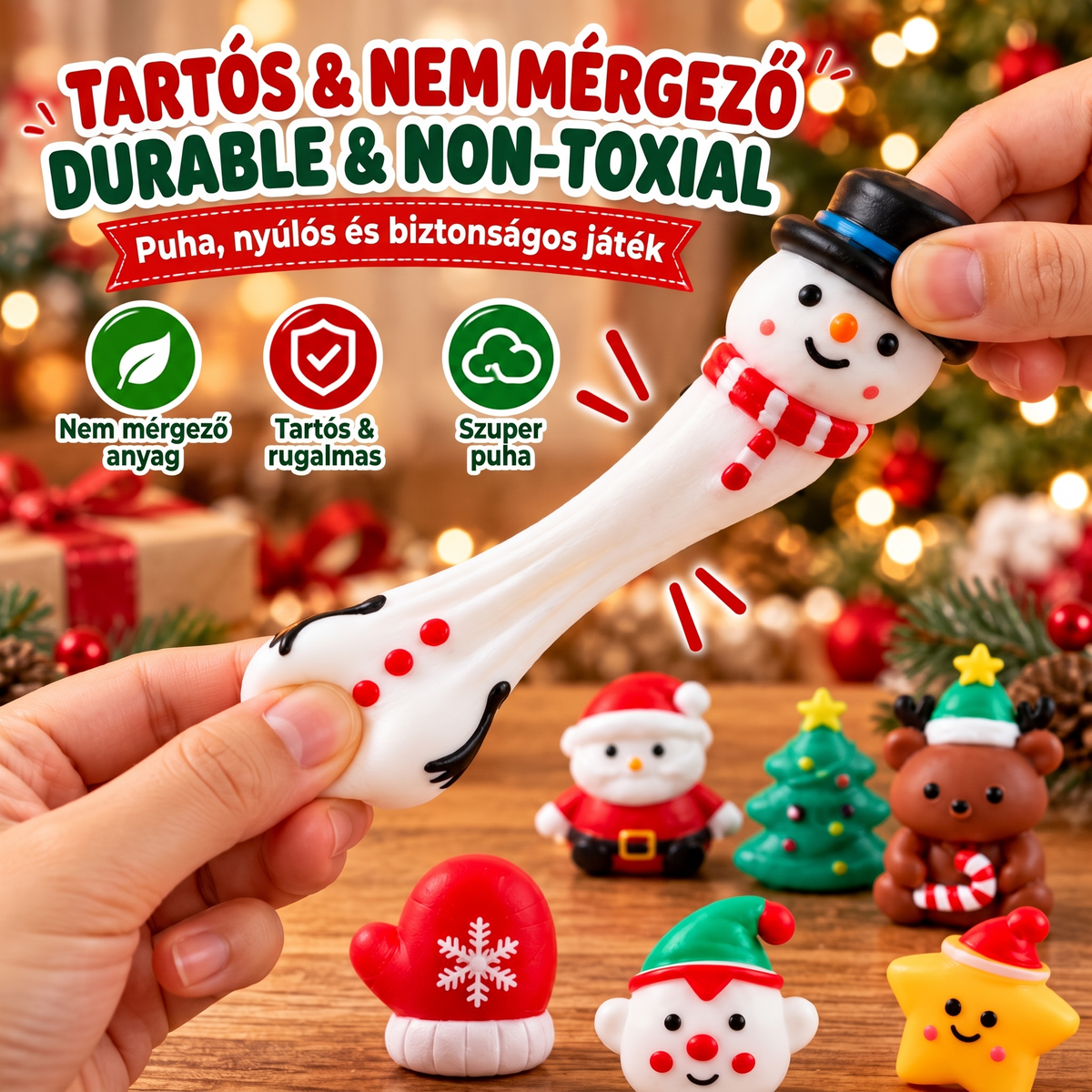 Karácsonyi Squishy adventi naptár – 24 meglepetés Squishy játék (3+ éves kortól)