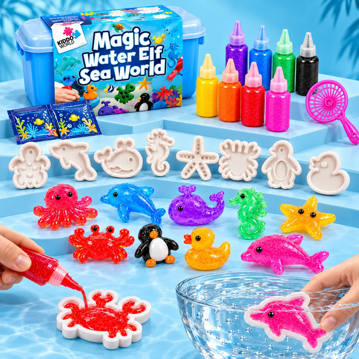 Magic Water Squishies – kreatív készlet 3D figurák készítéséhez | 3+ év