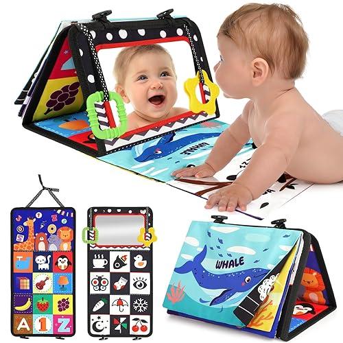 Szenzoros játszószőnyeg tükörrel tummy time-hoz – támogatja a baba fejlődését az első napoktól! (0+ hónap)