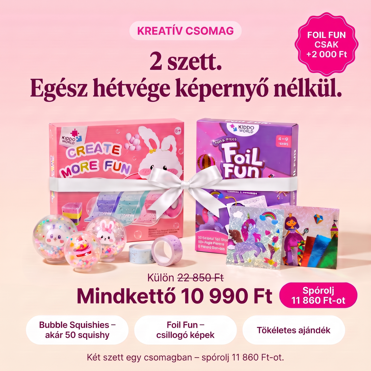 Kreatív csomag: Bubble Squishies + Foil Fun Unikornisok és hercegnők – 1. kép