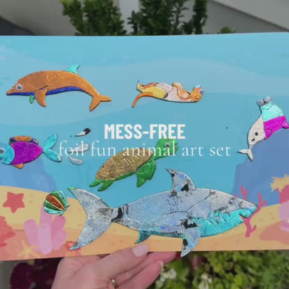 Foil Fun | Készíts állatkákat csillogó fóliákkal rendetlenség nélkül | 3+ éves gyerekeknek