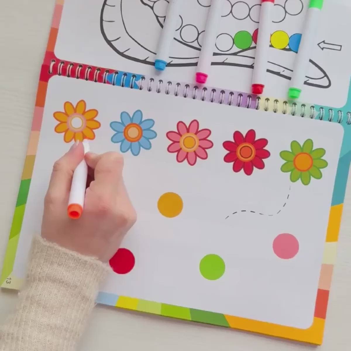 Curious Child Colors | Írj-törölj füzet íráshoz (64 oldal, 2+ éves kortól)