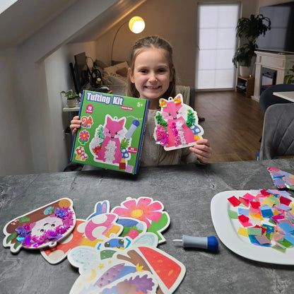 Tufting Kit | Szenzoros kreatív játék színes anyagdarabokkal | 4+ éves kortól