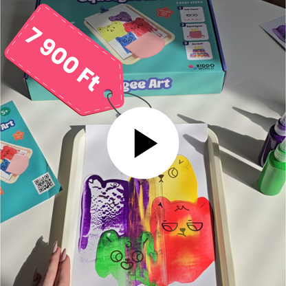 Squeegee Art Kit Magic Reveal eszközzel | Végtelen alkotás rendetlenség nélkül | 30 kreatív lap + 5 szín