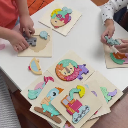Montessori fa puzzle Szállítás